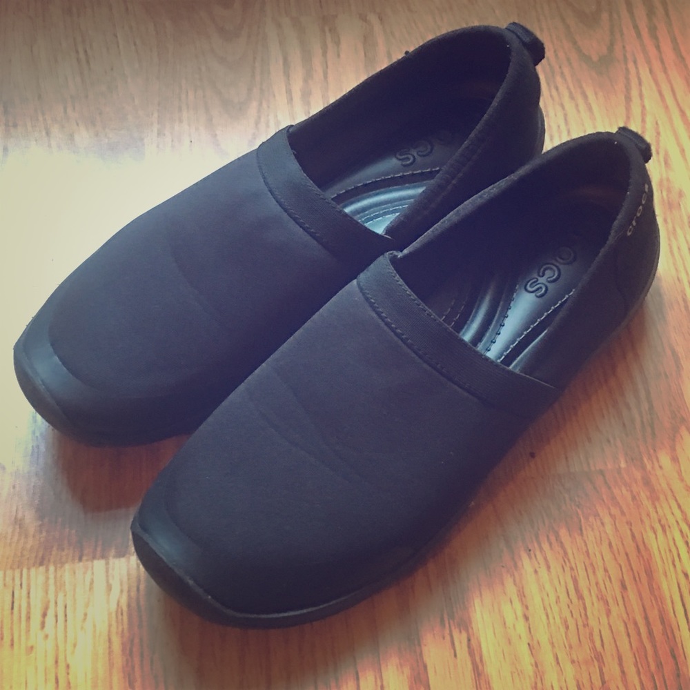 Crocs Black slip on shoes